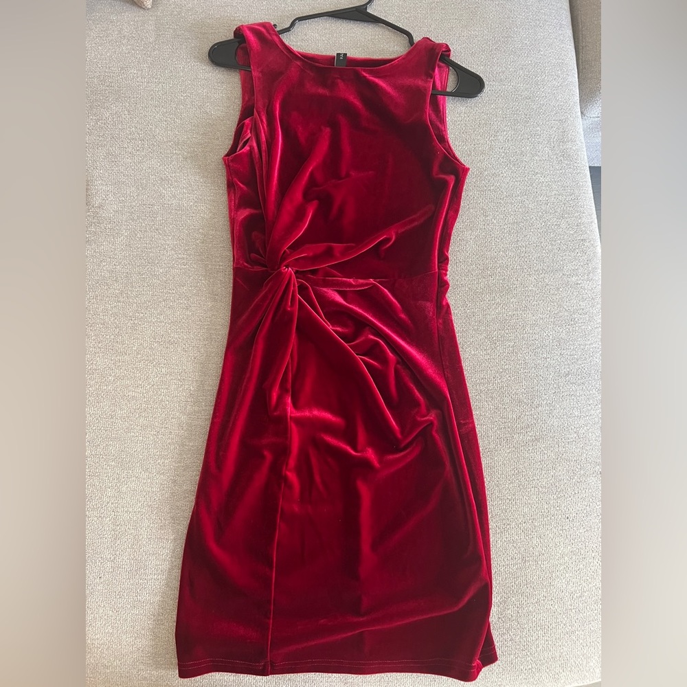 Red Velvet Dress, Size - XS